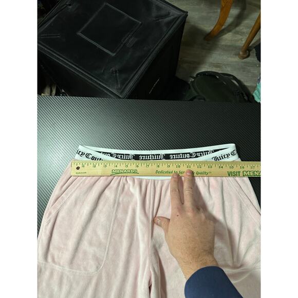 Juicy Couture Y2K  “JUICY” Jeweled Comfy Lounge Set Pink Velour Size Medium - Picture 10 of 16